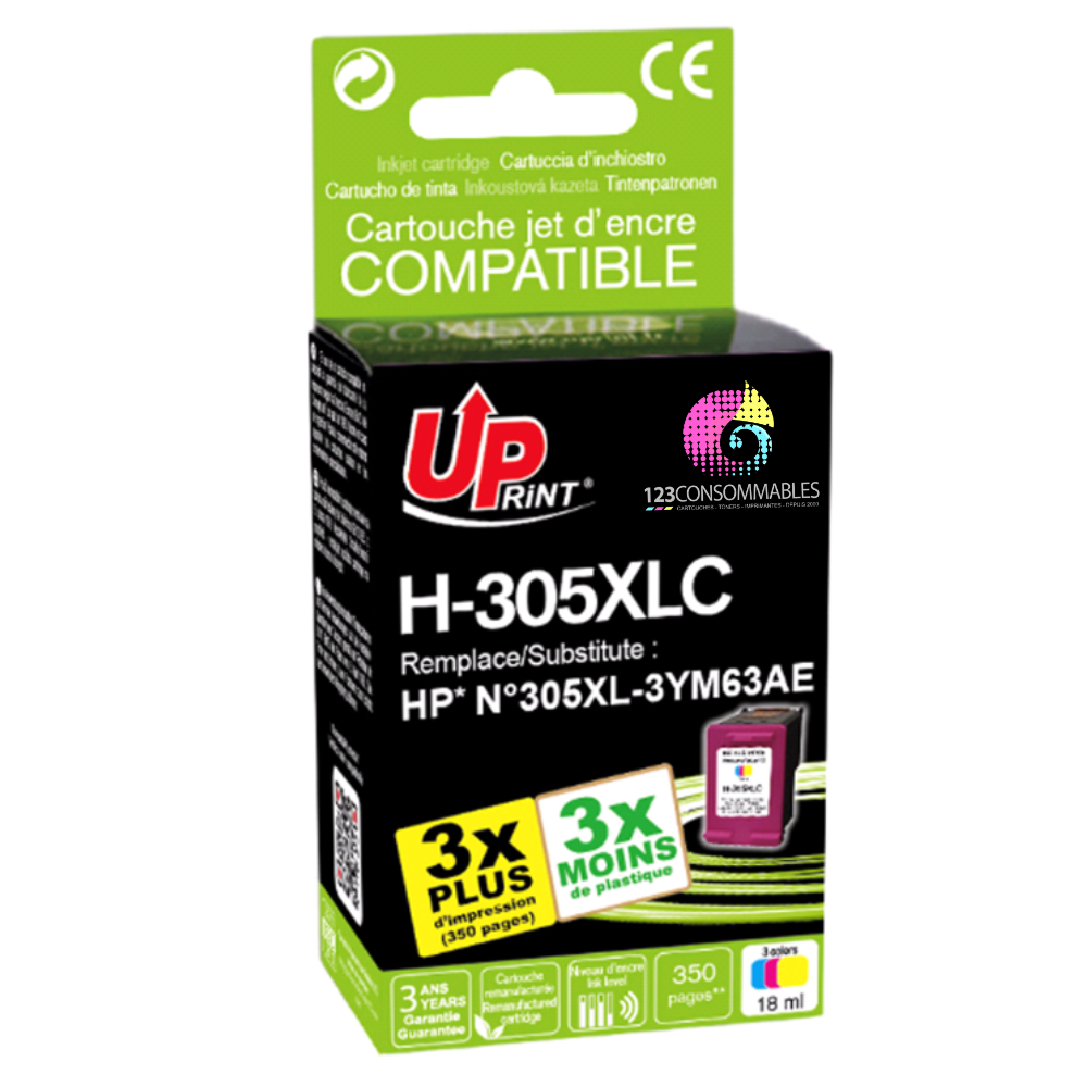 Cartouche encre UPrint compatible HP 305XL couleur